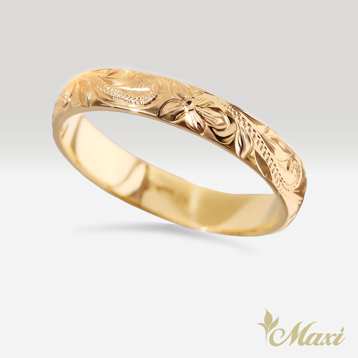 3mm/4mm Lightweight Hawaiian Ring [14K Gold] – Maxi Hawaiian