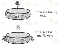 6mm Closed Bangle Bracelet_Scroll & Honu [14K/18K Gold / Platinum]