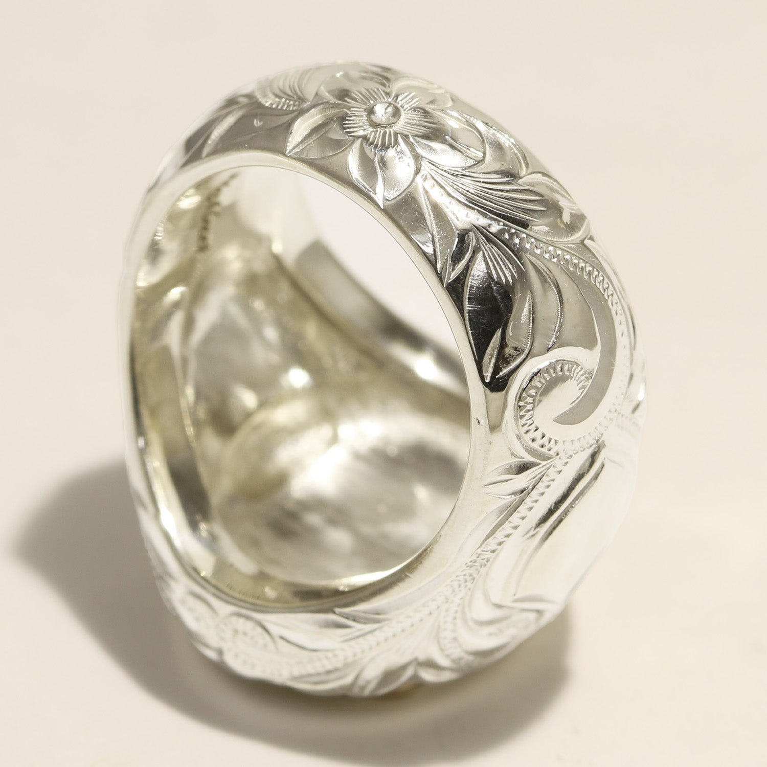 Maile Quilt Signet Ring_Round [Silver 925/14K Gold]