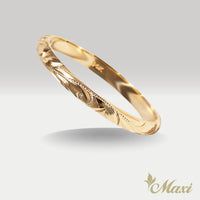 2mm Barrel-Shaped Hawaiian Ring [14K/18K Gold/Platinum]