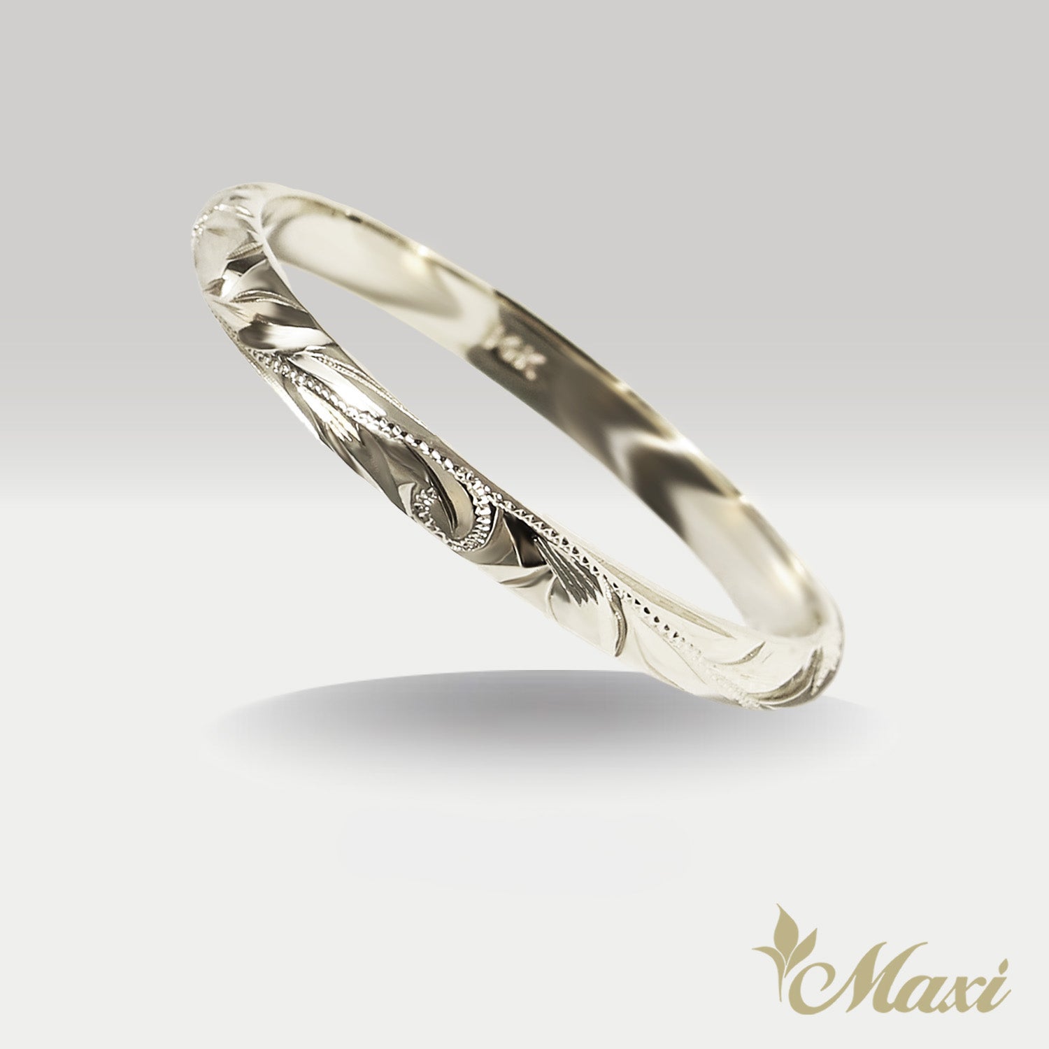 2mm Barrel-Shaped Hawaiian Ring [14K/18K Gold/Platinum] – Maxi