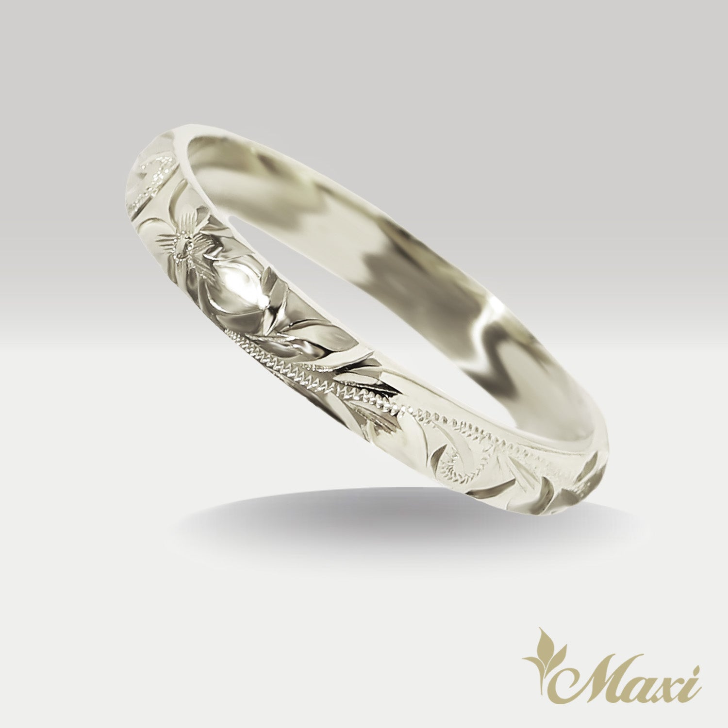 3mm Barrel-Shaped Hawaiian Ring [14K/18K Gold/Platinum]