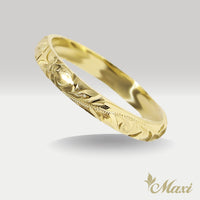 3mm Barrel-Shaped Hawaiian Ring [14K/18K Gold/Platinum]