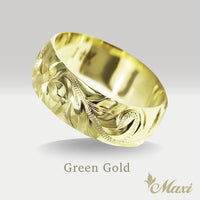 8mm Barrel-Shaped Hawaiian Ring [14K/18K Gold/Platinum]