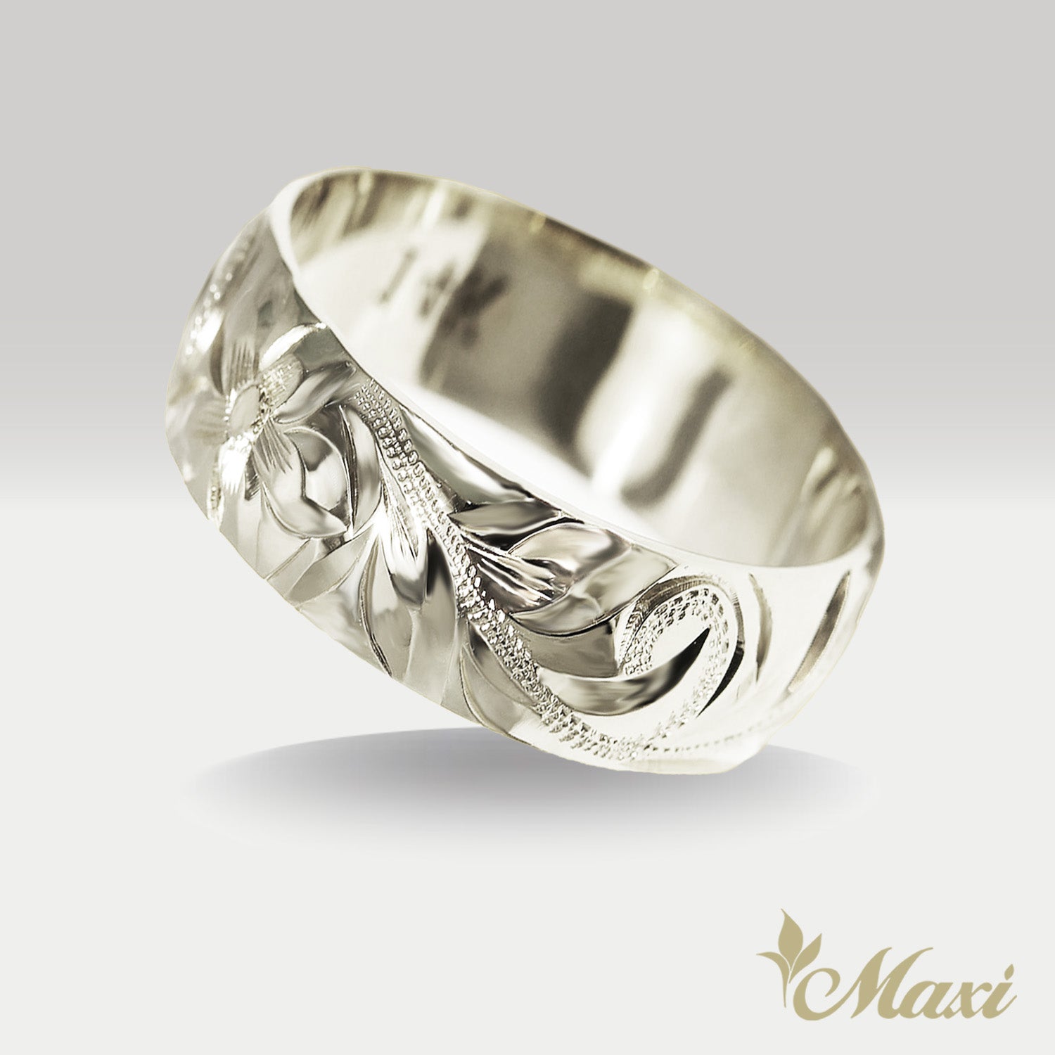 8mm Barrel-Shaped Hawaiian Ring [14K/18K Gold/Platinum] – Maxi