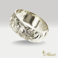 8mm Barrel-Shaped Hawaiian Ring [14K/18K Gold/Platinum]