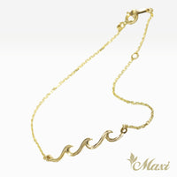 Triple Nalu Wave Anklet [14K Gold]