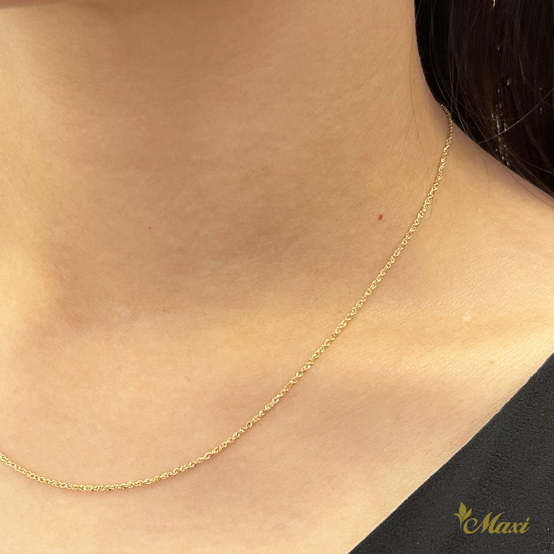 [14K Gold] 0.9mm Baby Rope Chain