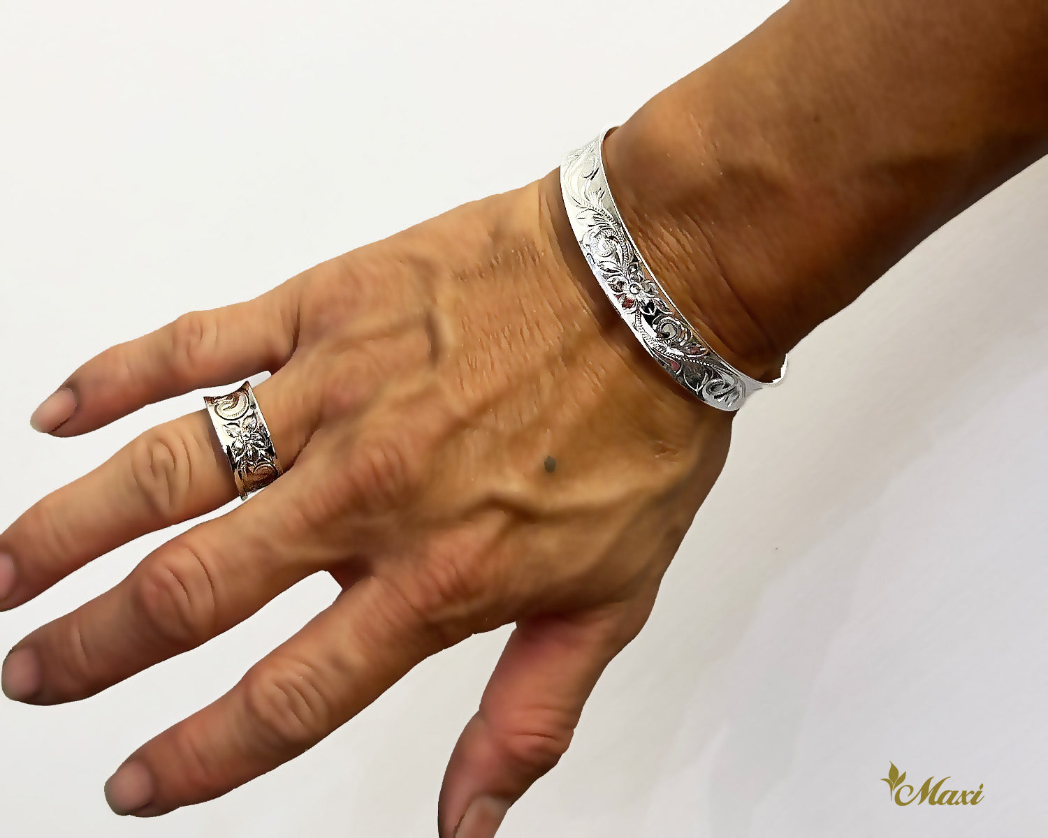 Silver 925 Vintage Black] Curl Inside Ring [Made to Order] (R0742