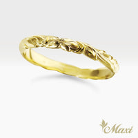 2.5mm Barrel-Shaped Hawaiian Ring_Cut Out Edge [14K/18K Gold/Platinum]
