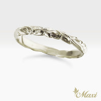 2.5mm Barrel-Shaped Hawaiian Ring_Cut Out Edge [14K/18K Gold/Platinum]