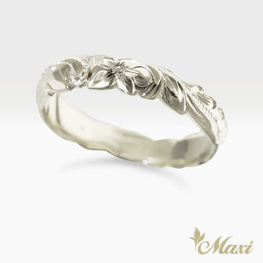 4mm Barrel-Shaped Hawaiian Ring_Cutout Edge [Silver 925] – Maxi 