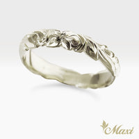 4mm Barrel-Shaped Hawaiian Ring_Cutout Edge [14K/18K Gold/Platinum]