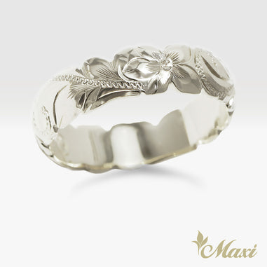 6mm Barrel-Shaped Hawaiian Ring_Cutout Edge [Silver 925] – Maxi 
