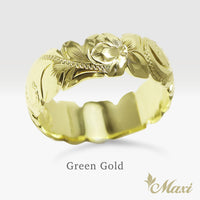 8mm Barrel-Shaped Hawaiian Ring_Cutout Edge [14K/18K Gold/Platinum]