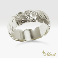 8mm Barrel-Shaped Hawaiian Ring_Cutout Edge [14K/18K Gold/Platinum]