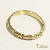 3mm Barrel-Shaped Hawaiian Ring_Cut Out Edge [14K/18K Gold/Platinum]