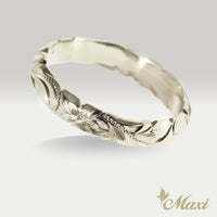 4mm Barrel-Shaped Hawaiian Ring_Cut Out Edge [14K/18K Gold/Platinum]