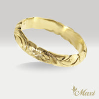 4mm Barrel-Shaped Hawaiian Ring_Cut Out Edge [14K/18K Gold/Platinum]