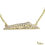 [14K Gold] Diamond Head Necklace Small with round diamonds *Made-to-order*Newest