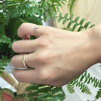 1.5mm Nalu Wave Ring Diamond Ring [14K/18K Gold]