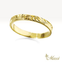 3mm Inner Engraved Ring_Barrel-Shaped [14K/18K Gold/Platinum]