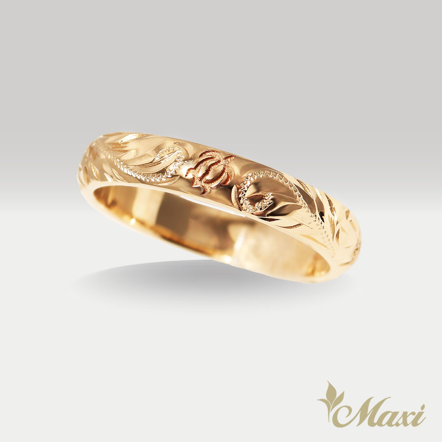 4mm Honu_Hawaiian Sea Turtle Ring [14K/18K Gold/Platinum]