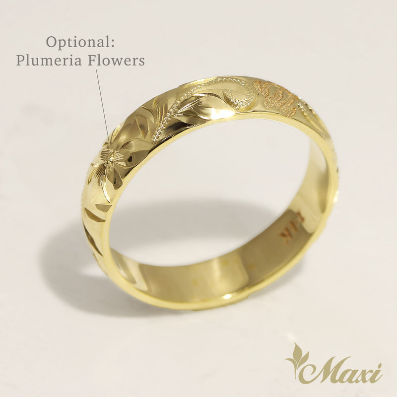 5mm Honu_Hawaiian Sea Turtle Ring [14K/18K Gold/Platinum]