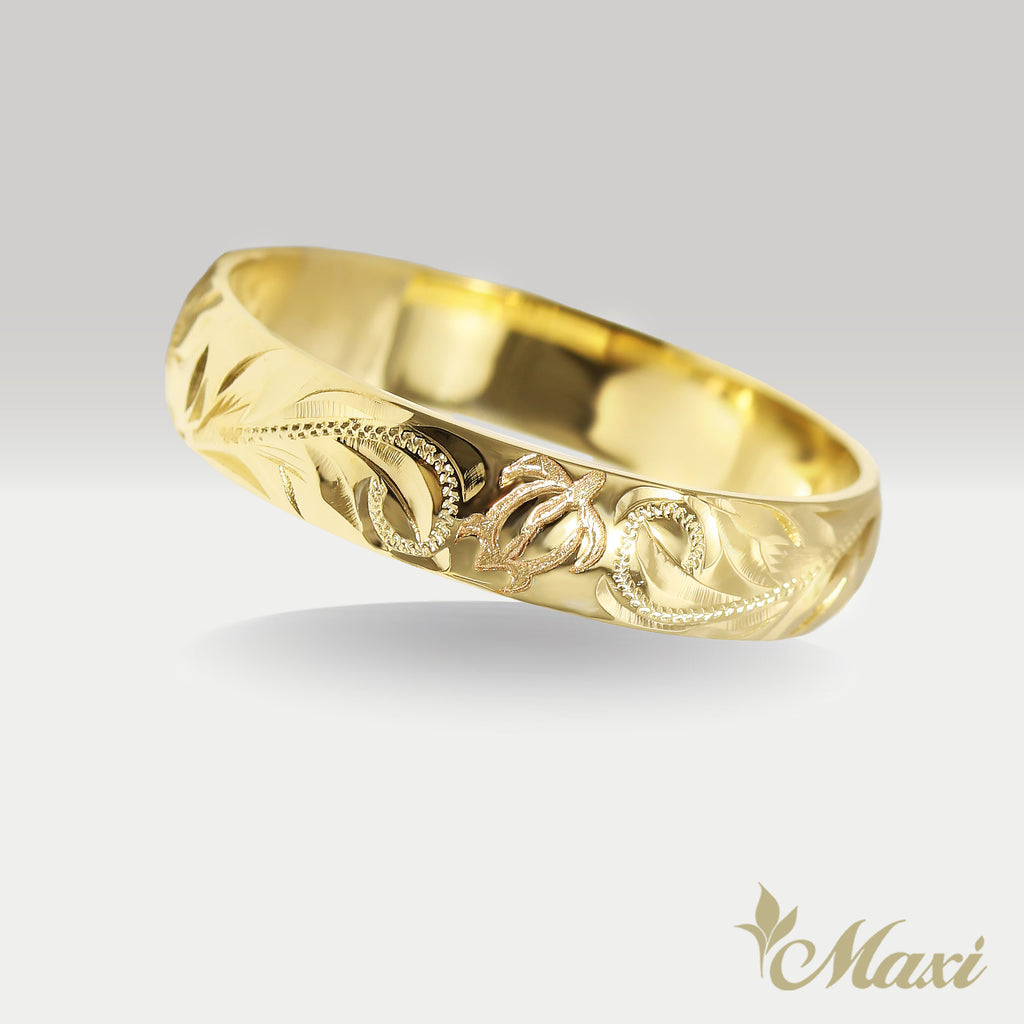4mm Honu_Hawaiian Sea Turtle Ring [14K/18K Gold/Platinum] – Maxi ...
