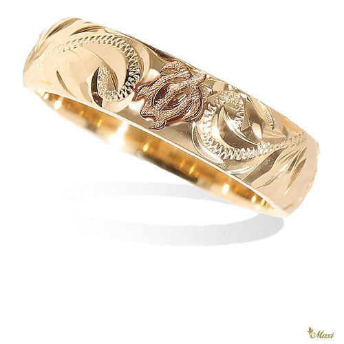 [14K/18K Gold]  5mm Honu (Hawaiian sea turtle) Ring *Made to Order*