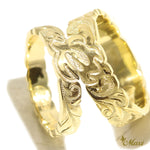 [14K/18K Gold]  Half Honu(Hawaiian sea turtle) 4mm & 6mm Ring/ Couples & Wedding Bands  *Made to Order*