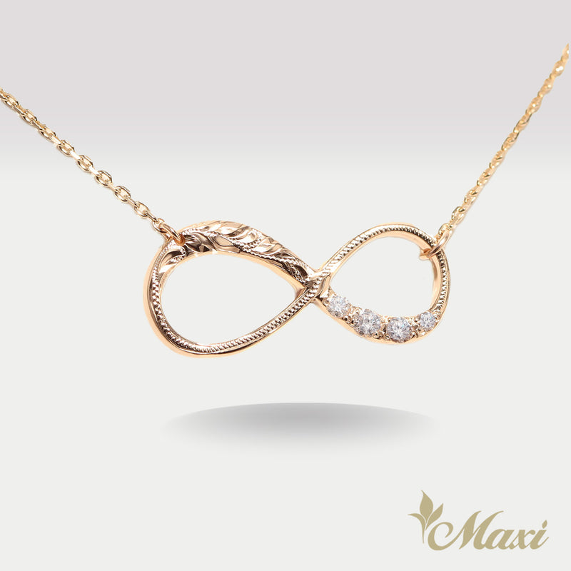 Infinity Necklace with Diamond [14K/18K Gold]