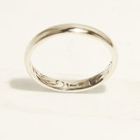 3mm Inner Engraved Ring_Barrel-Shaped [14K/18K Gold/Platinum]