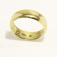 8mm Inner Engraved Ring_Barrel-Shaped [14K/18K Gold/Platinum]