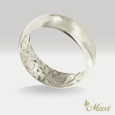 6mm Inner Engraved Ring [Silver 925] – Maxi Hawaiian Jewelry 