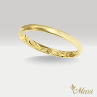 2.5mm Inner Engraved Hawaiian Ring_Barrel-Shaped [14K/18K Gold/Platinum]