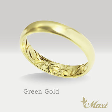 4mm Barrel Inner Engraved Ring [14K/18K Gold/Platinum] – Maxi