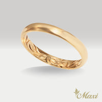 3mm Inner Engraved Ring_Barrel-Shaped [14K/18K Gold/Platinum]
