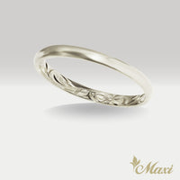 2.5mm Inner Engraved Hawaiian Ring_Barrel-Shaped [14K/18K Gold/Platinum]