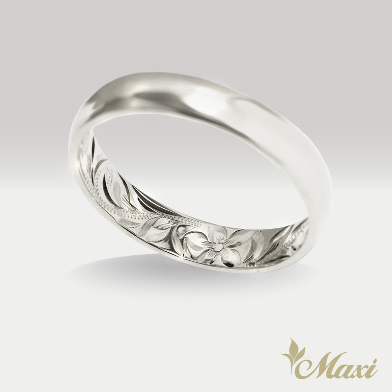 4mm Inner Engraved Ring_Barrel-Shaped [14K/18K Gold/Platinum]