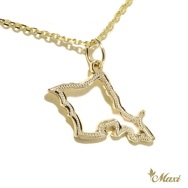 ハワイアンジュエリー　14k Hawaiian Island Outline Pendant [14K/18K Gold] – Maxi Hawaiian