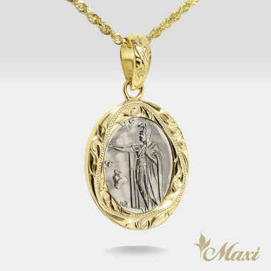 Kyouhei Kamihama① 8Mmono King Kamehameha Coin Oval Pendant [14K/18K Gold] – Maxi Hawaiian