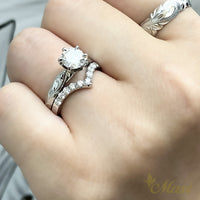 2mm Kohola Whale Tail_Half Eternity Diamond Ring [14K/18K Gold]