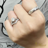 1 Carat Rond Lab-Grown Diamond Hawaiian Engraved Solitaire_Tapered Ring [14K/18K Gold]