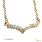 [14K Gold] Kohola Whale Tail Necklace Diamond *Made to order*(TRDSP)