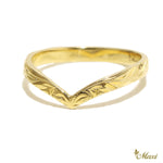 [14K Gold] 2mm Kohola Whale Tail Ring*Made to Order*(TRD)