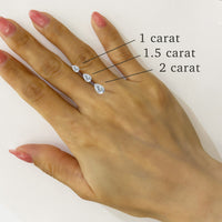 1 Carat Pear Lab-Grown Diamond Hawaiian Engraved Solitaire_Flat Ring [14K/18K Gold/Platinum]