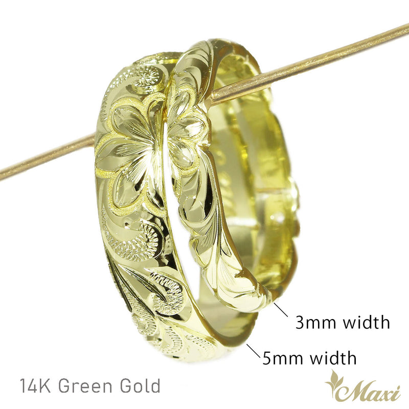 [14K/18K Gold] 5mm Naupaka Flower Ring - Couple 14金/18金　ナウパカリング