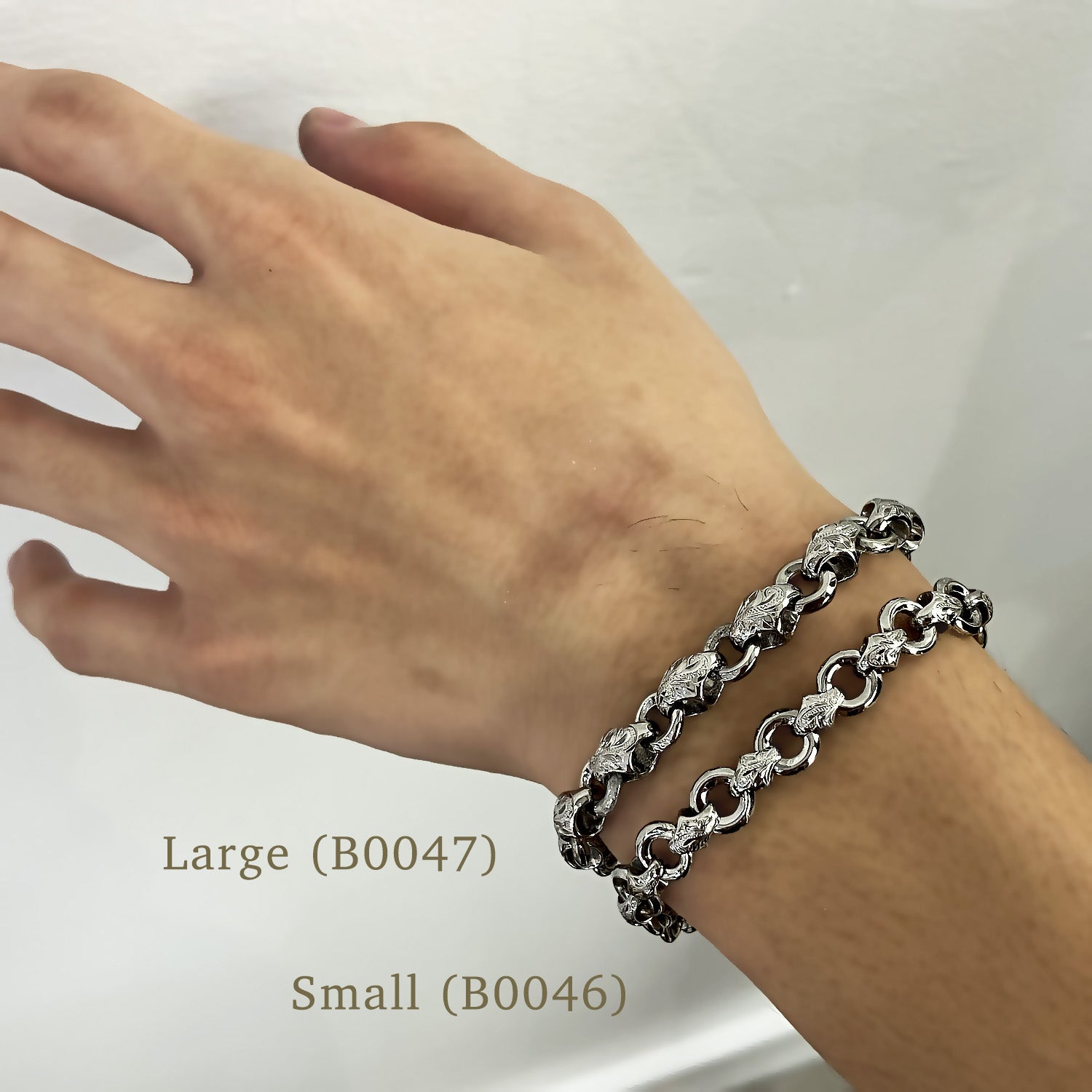 Maile Chain Links Bracelet_Large [Black Chrome Silver 925]