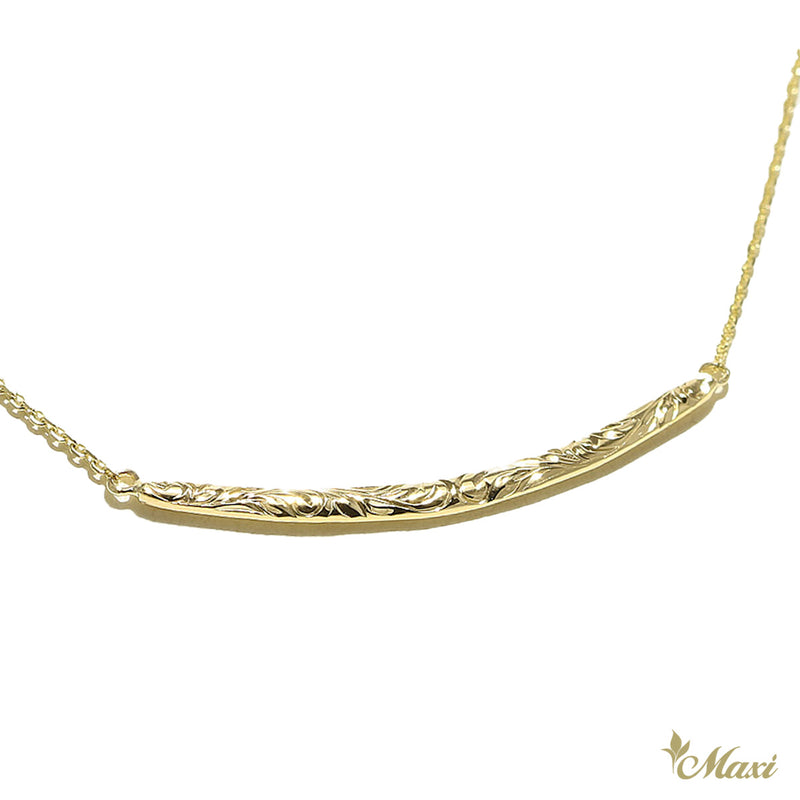 [14K Gold] Wa'a Horizontal bar Necklace　*Made to order*